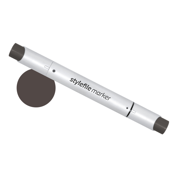 Маркер двухсторонний на спиртовой основе Stylefile Brush №WG9 серый теплый 9 фломастер кисть pentel brush sign pen pigment серый