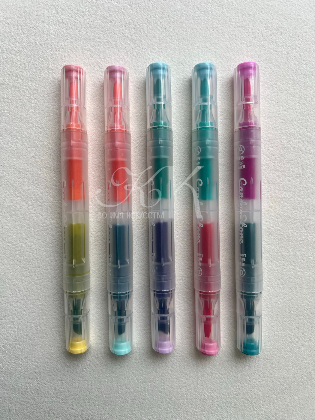 Набор текстовыделителей двусторонние Languo 10 цветов 5 шт 278₽