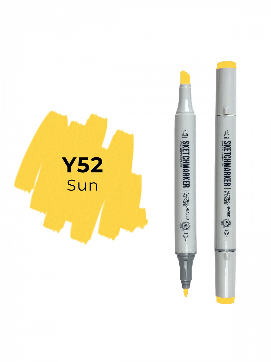 Маркер двухсторонний на спиртовой основе Sketchmarker Цвет Солнце