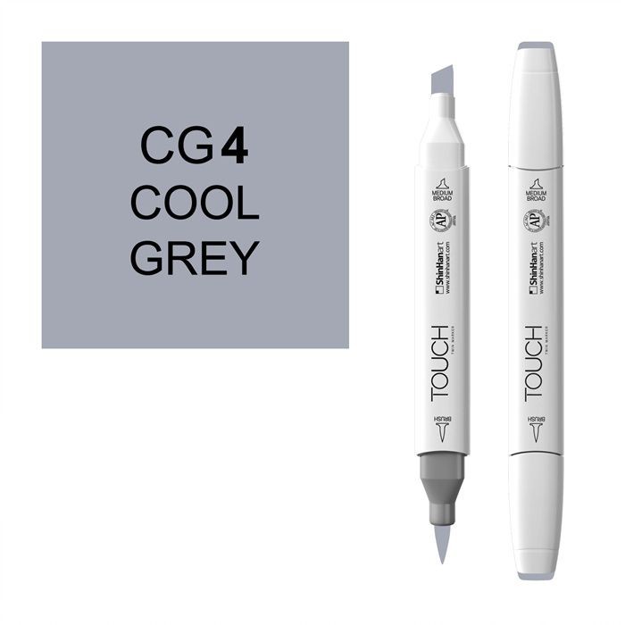 Маркер спиртовой BRUSH Touch Twin цв. CG4 холодный серый