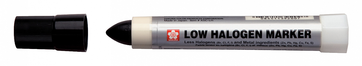 маркер мелок водорастворимый sakura watersoluble 15 мм красный Маркер с низким содержанием галогена Sakura 