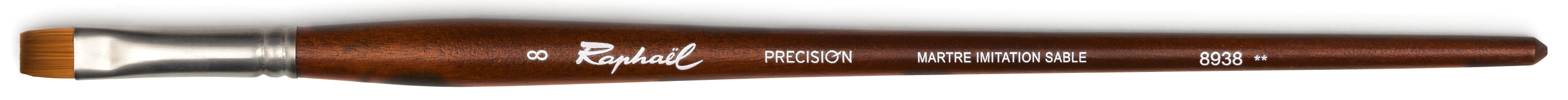 Кисть синтетика имитация соболь 8 укороченная плоская Sennelier quotPrecision quot длинная ручка 1352₽