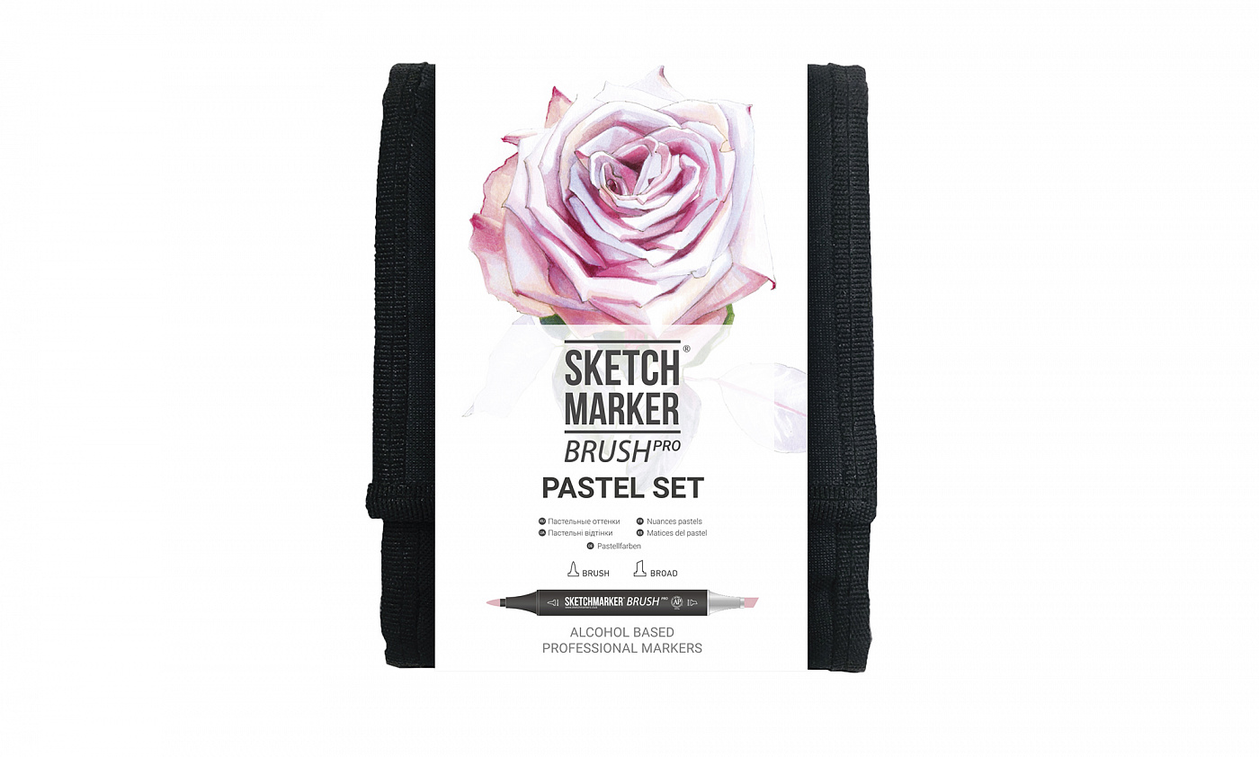 Набор маркеров SKETCHMARKER Brush Pastel 12 шт