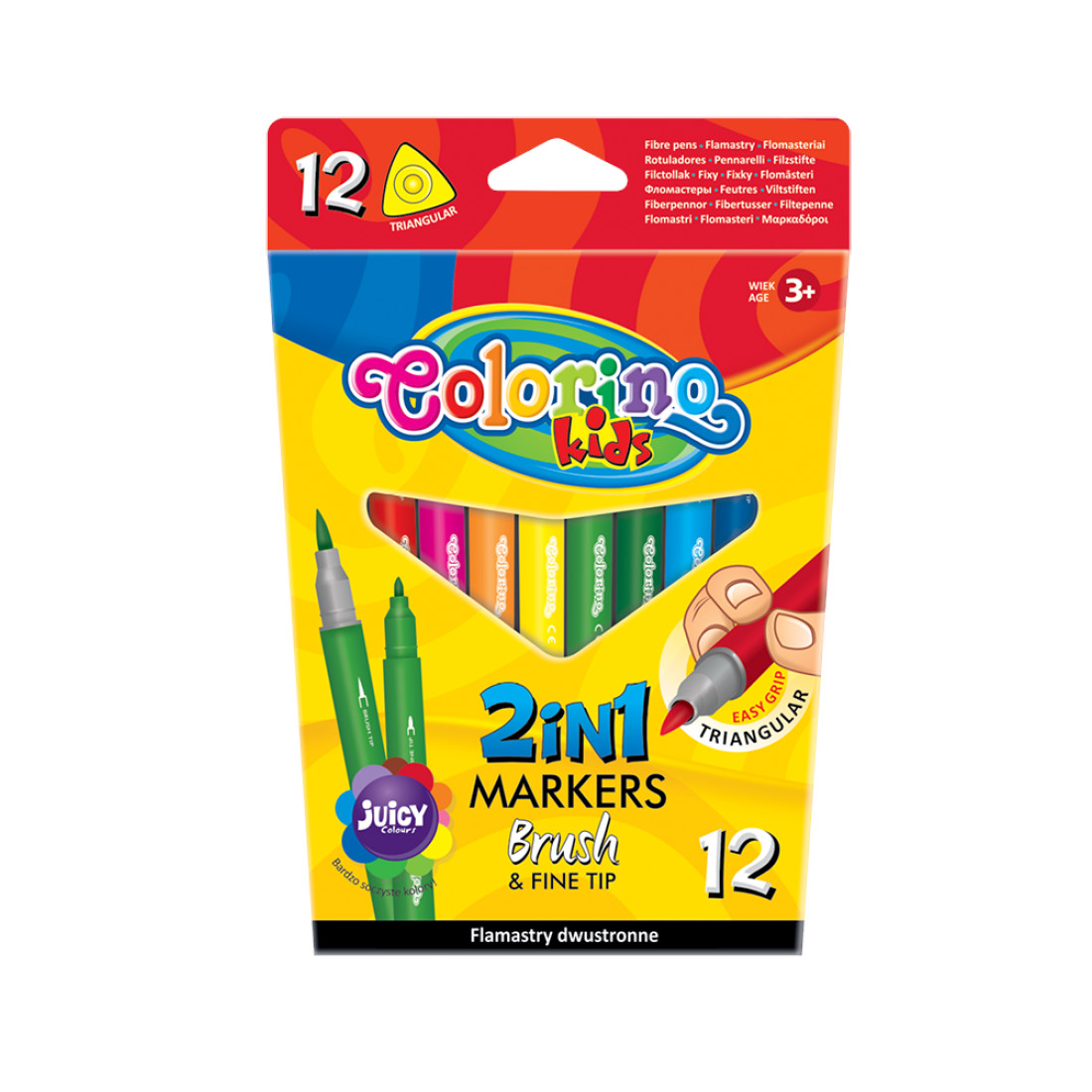 Набор маркеров Colorino 12 цветов, трехгранные козочка ингл цингл хват