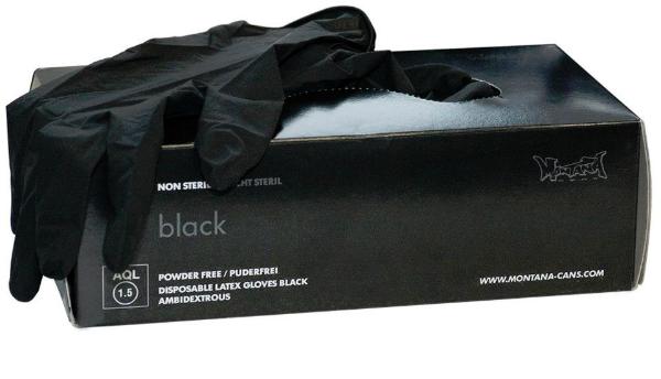 Перчатки латекс черные размер XL