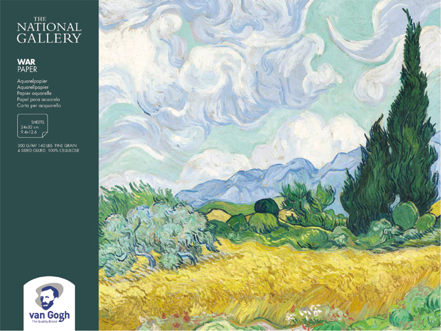 Альбом-склейка для акварели Talens Van Gogh National Gallery 24х32 см 12 л 300 г 3942₽