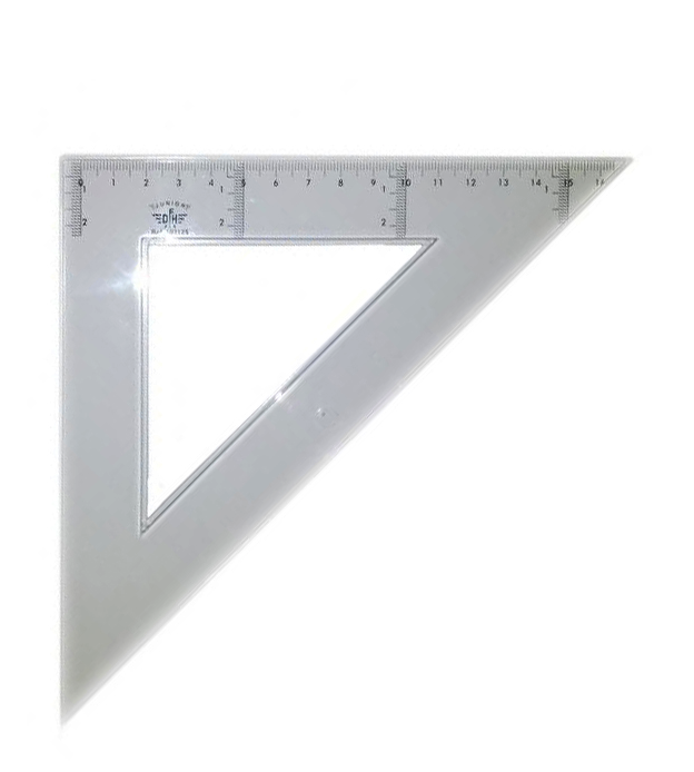 Угольник Domingo Ferrer 17 см 45 гр/25 гр, акрил