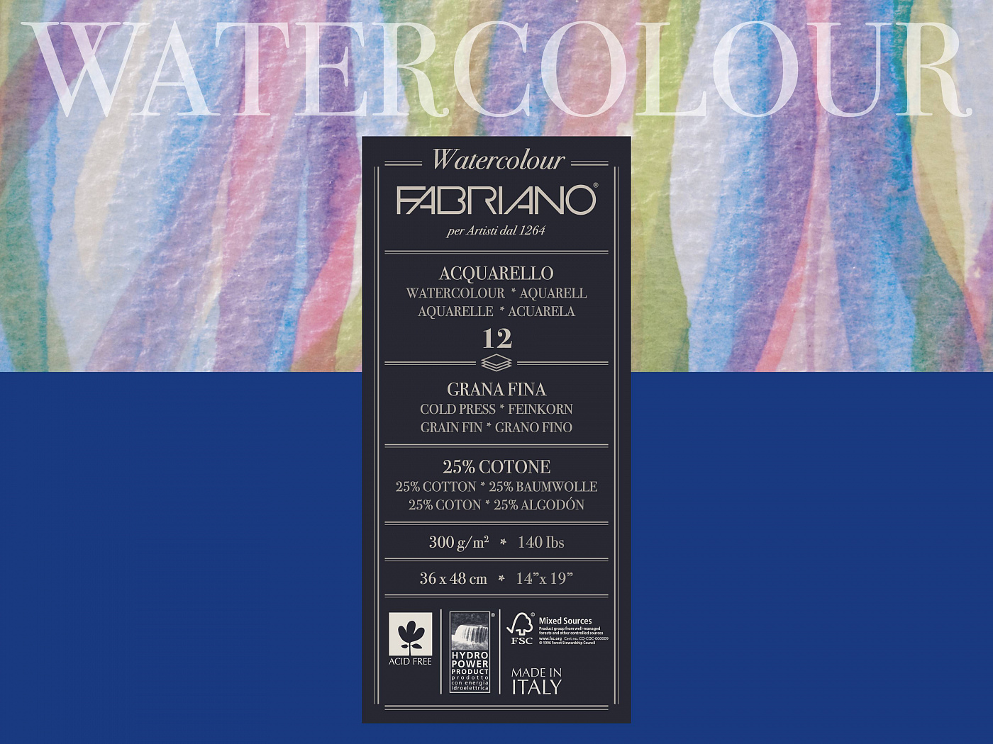 блокнот для акварели fabriano watercolour book 21х29 7 см 30 л 200 г Альбом-склейка для акварели Fabriano 