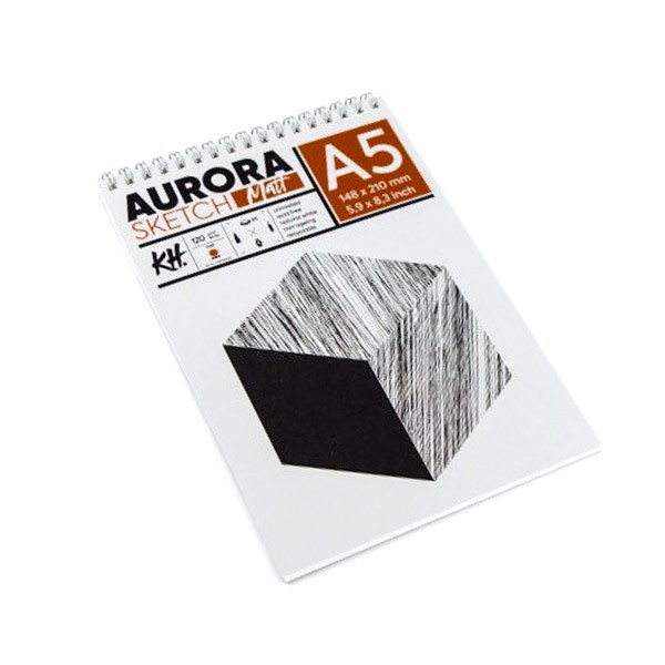 Скетчбук для набросков на спирали Aurora Smooth&Matt А5 20 л 120 г скетчбук на спирали aurora recycled а4 50 л 110 г серая бумага