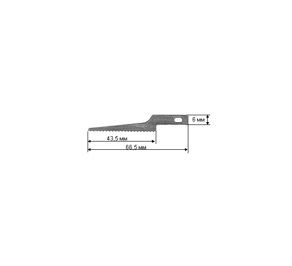 Лезвия OLFA пильные для ножа AK-4, 3 шт 6х66,5(43,5)х0,35 мм