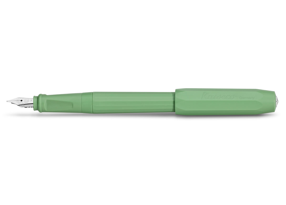 Ручка перьевая KAWECO PERKEO Jungle Green F 0.7 мм корпус зеленый ручка перьевая kaweco classic frosted sport f 0 7 мм чернила синие корпус банановый