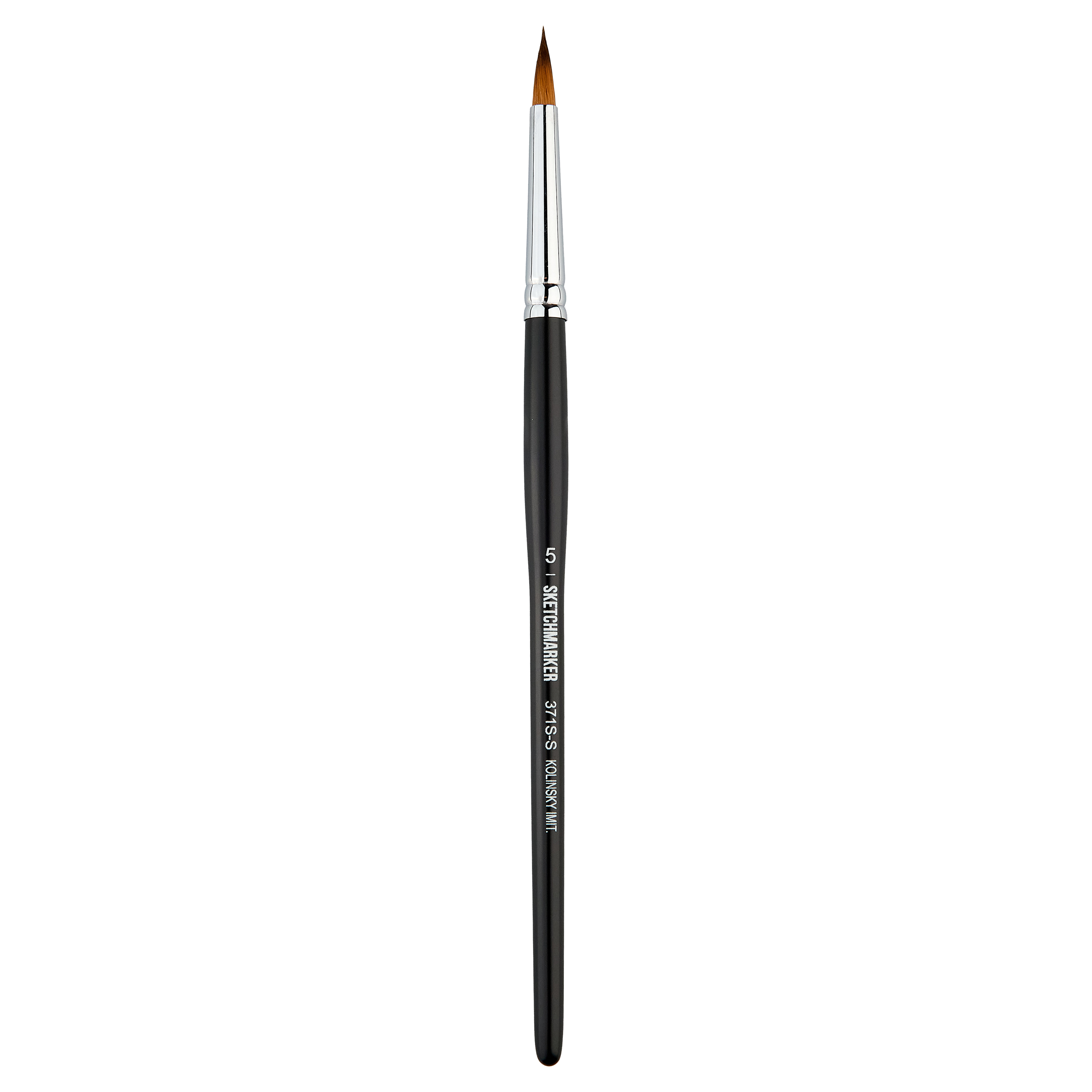 Кисть имитация колонка №5 круглая укороченная Sketchmarker "371S" ручка короткая