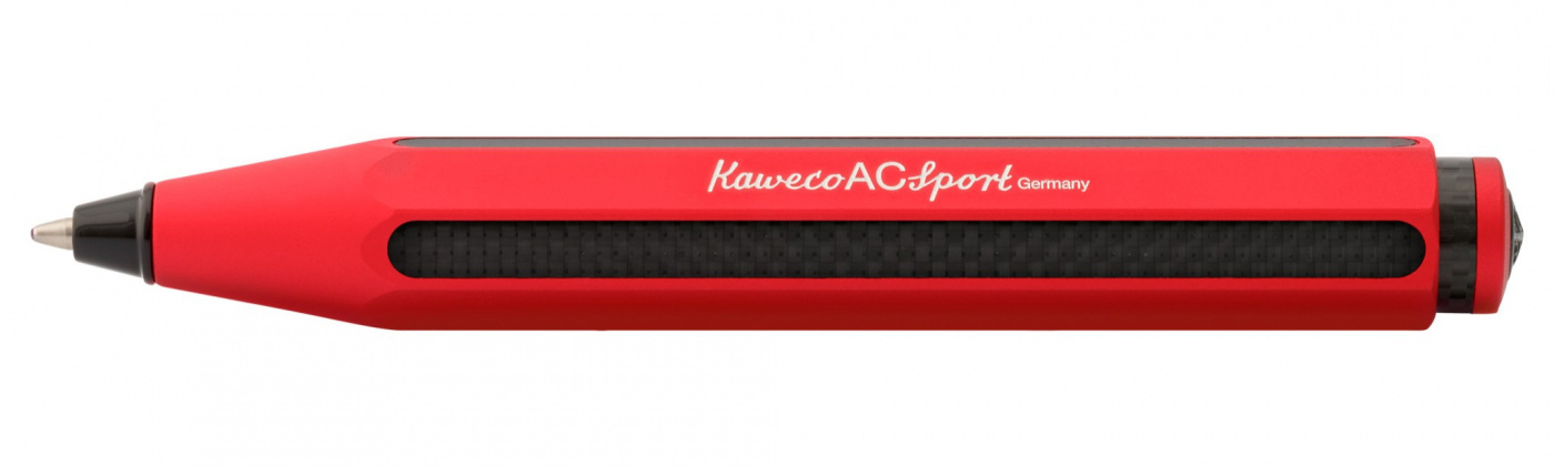 Ручка шариковая Kaweco AC Sport 1,0 мм, корпус красный с черными вставками azzaro sport 100