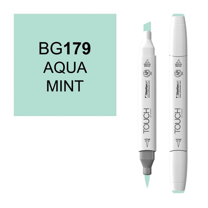 Маркер спиртовой BRUSH Touch Twin цв. BG179 свежий мятный