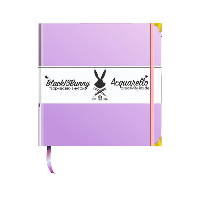 Альбом для акварели Black Bunny Acquerello Сирреневый 20х20 см 48 л 250 г 3168₽