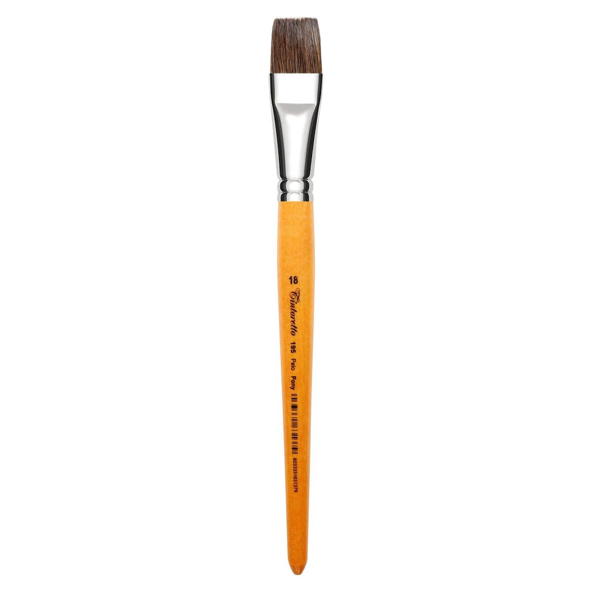 Кисть пони №18 плоская Tintoretto  "Pony " на короткой ручке