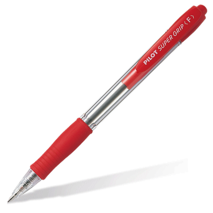 Ручка шариковая автомат Pilot "Super Grip" 0,7 мм, цвет красный