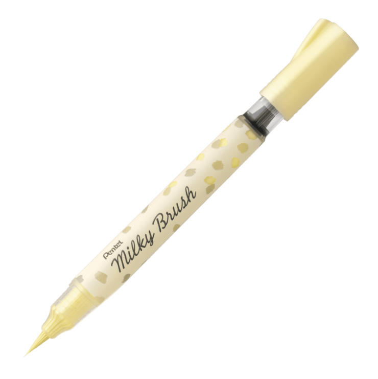 Маркер-кисть Pentel quotMilky quot с кнопкой подкачки чернил XGFH в блистере 1-10 мм кисть желтый пастельн 1129₽