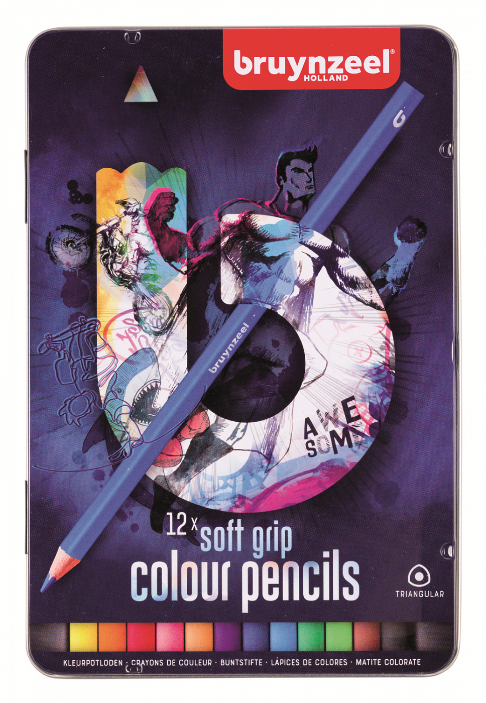 Набор карандашей цветных Bruynzeel 12 шт в металлической коробке, синяя физика и конструирование для младших школьников монография