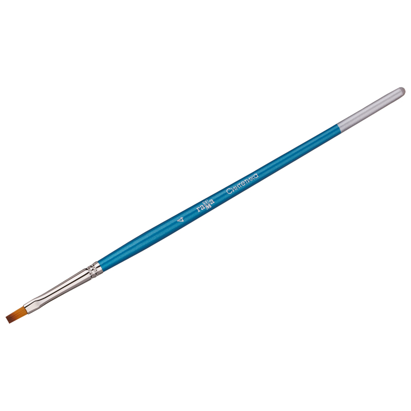 Кисть синтетика №4 плоская Гамма короткая ручка лупа классическая эргономичная ручка 5х d 4 5см