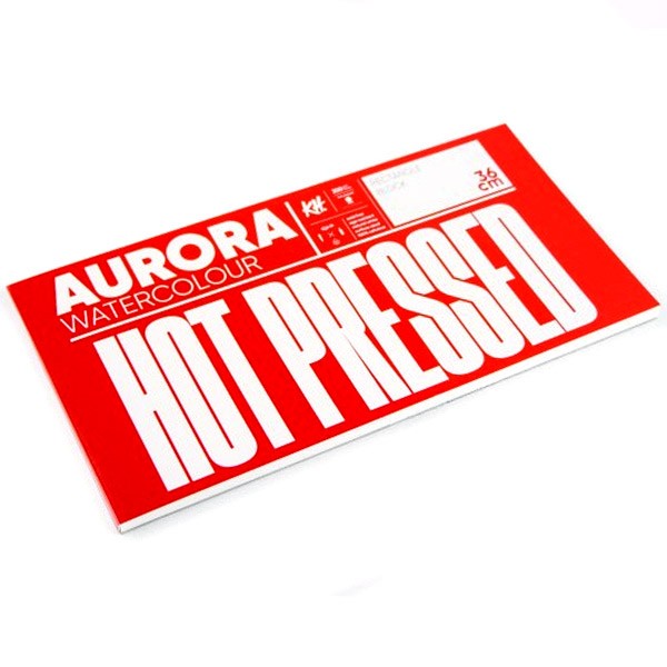 Альбом-склейка для акварели Aurora RAW Hot 18х36 см 20 л 300 г 100% целлюлоза альбом для акварели hahnemuhle watercolour book 14x14 см 30 л 200 г целлюлоза 100% бежевый