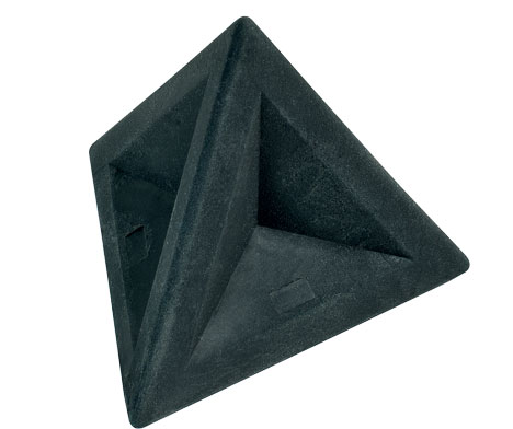 Ластик треугольный Brunnen 4,5х4,5х4 см, черный