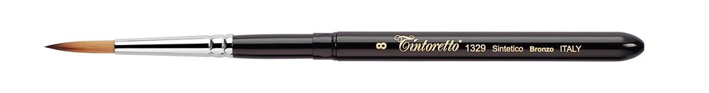Кисть синтетика №8 круглая  "Tintoretto Bronze " складная