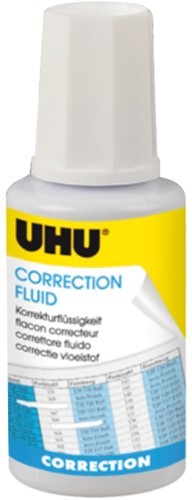Корректирующая жидкость Uhu 20 мл, в блистере UHU-40518/B