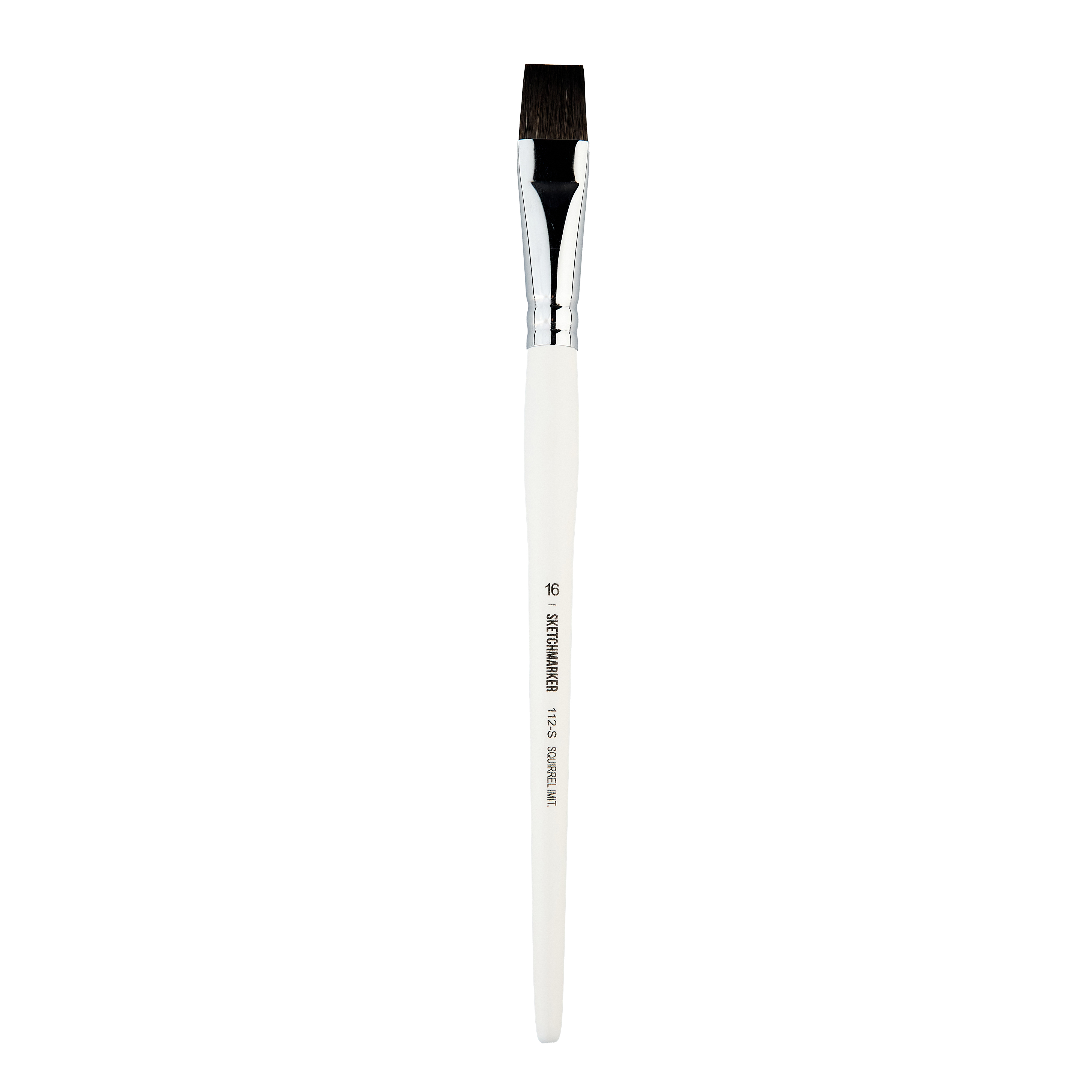 Кисть белка имитация №16 плоская Sketchmarker "112" ручка короткая