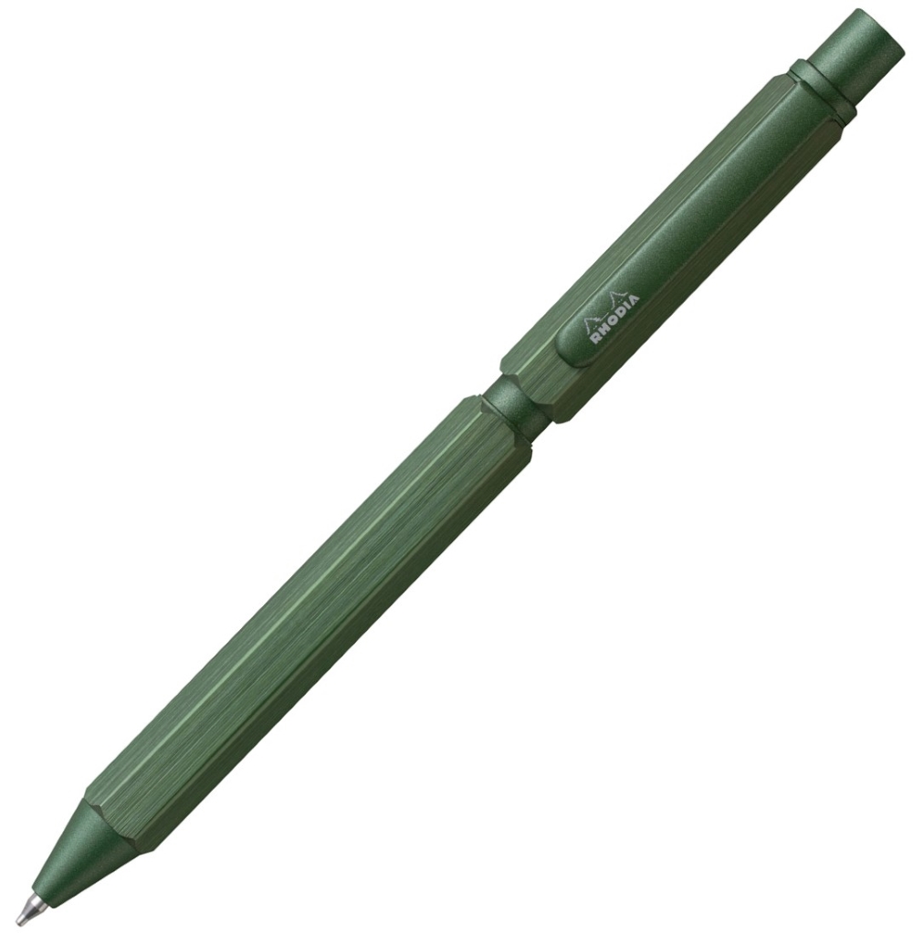 Ручка мультисистемная Rhodia, 3в1 (черн+красн+кар 0,5), корпус Зеленый
