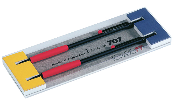 Набор Tombow ручка шариковая ZOOM 707 + механический карандаш ZOOM 707, черно-красный корпус