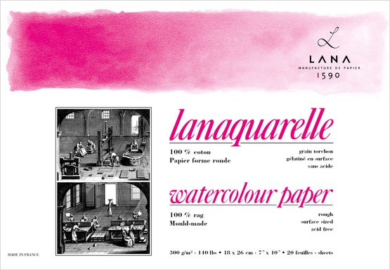 Альбом-склейка для акварели Lana "Lanaquarelle" Torchon 23х31 см 20 л 300 г