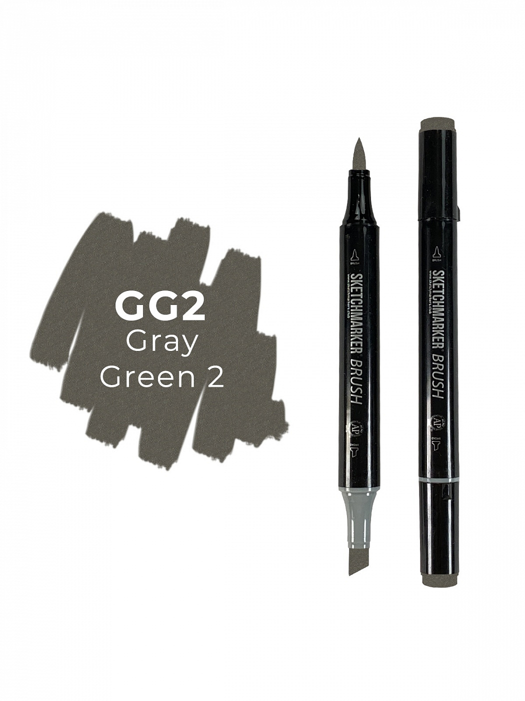 Маркер двухсторонний на спиртовой основе Sketchmarker Brush Цвет Серо зеленый 2