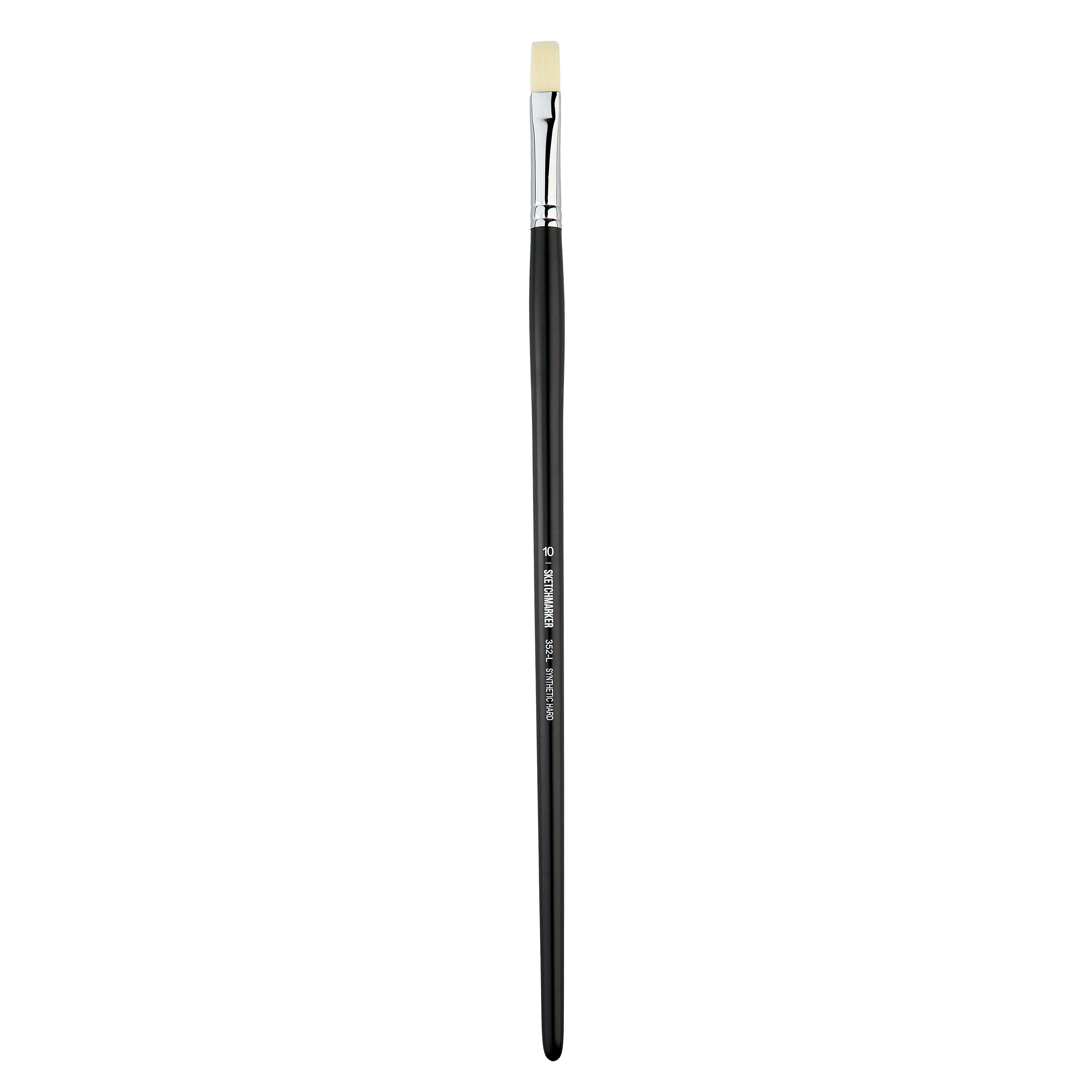 Кисть жесткая синтетика №10 плоская Sketchmarker "352" ручка длинная