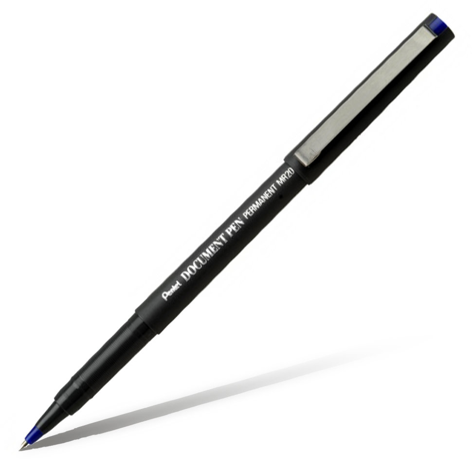 Роллер одноразовый Pentel "Document Pen" 0,5 мм, синий чернила