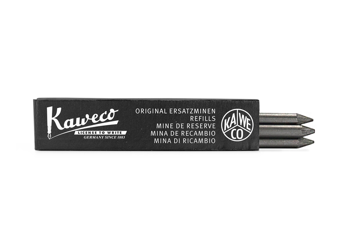 Набор грифелей для механических карандашей KAWECO 5,6 мм 5B 3 шт черный в картонной упаковке KW-10000657