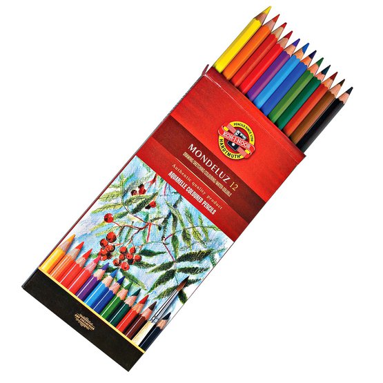 Набор цветных карандашей акварельных Koh-I-Noor "Mondeluz" 12 цв в картон кор