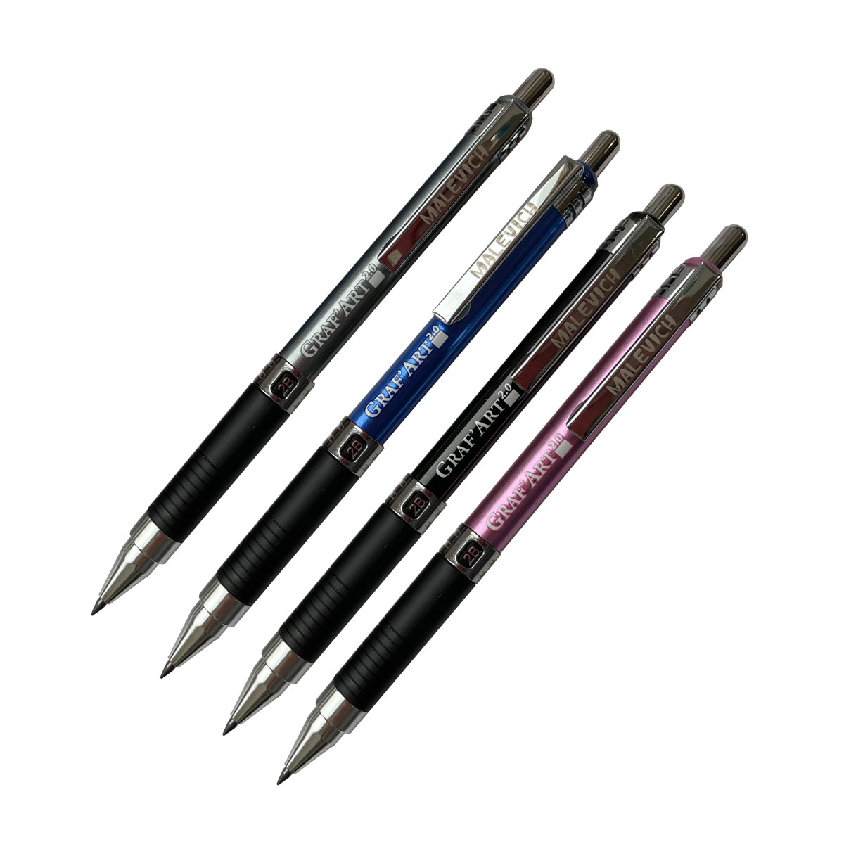 Карандаш механический Малевичъ GrafArt, 2 мм, 2В карандаш чернографитный малевичъ graf art нв