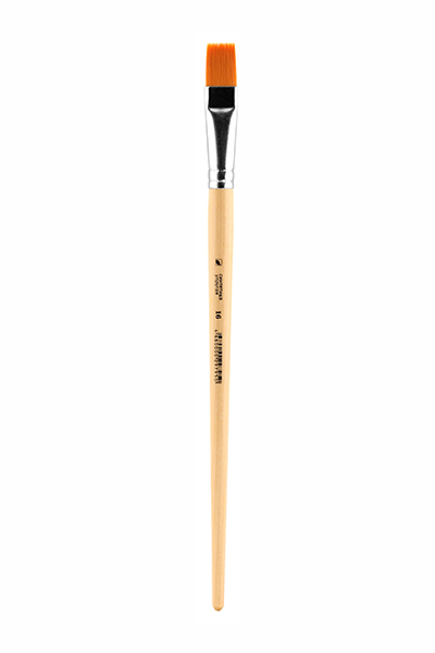 кисть синтетика 8 плоская альбатрос хобби упругая длинная ручка Кисть синтетика №16 плоская Альбатрос 