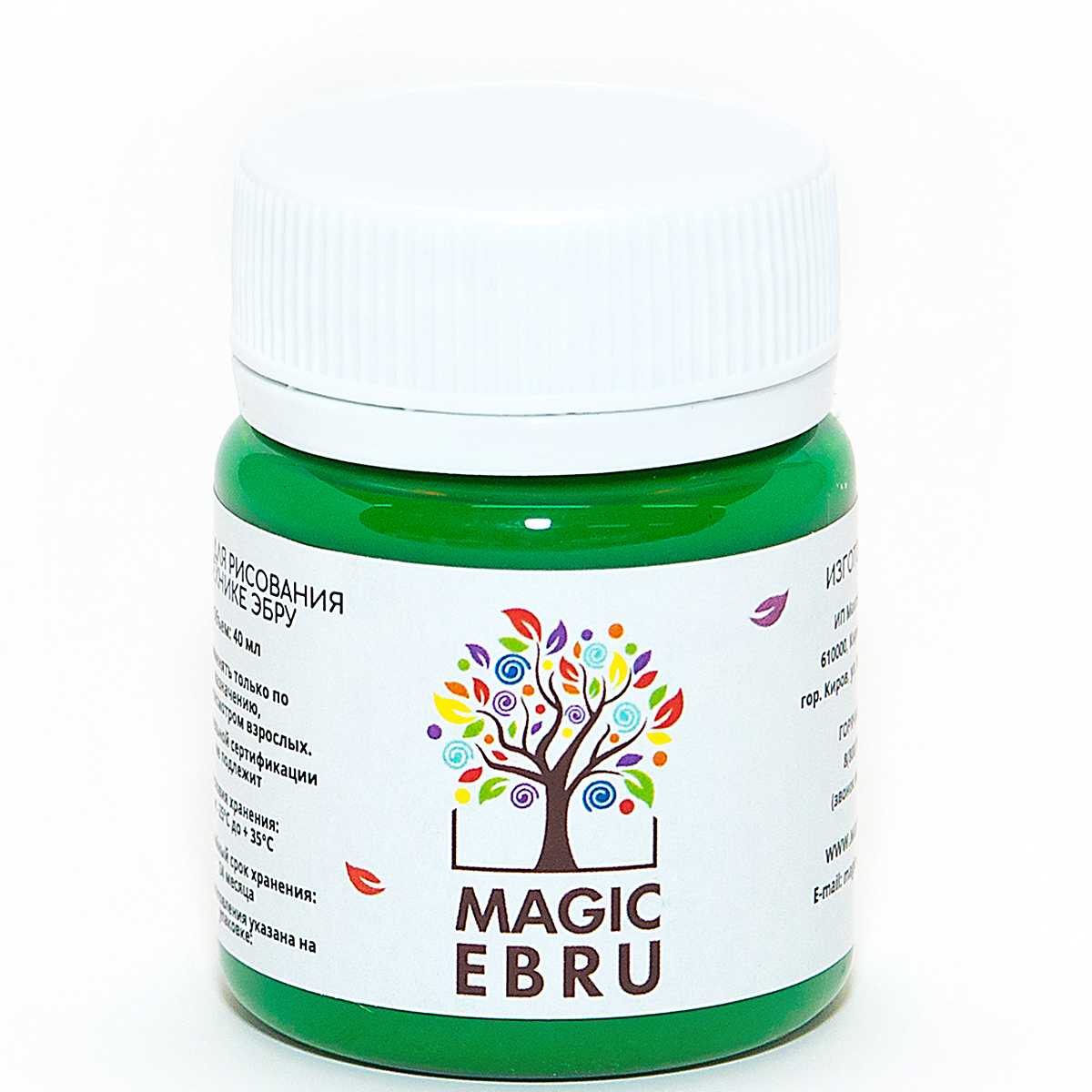 Краска Magic EBRU 40 мл, салатовая краска magic ebru 40 мл салатовая