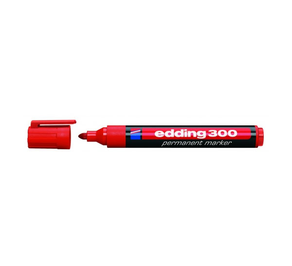 маркер перманентный edding 1 1 5 мм со скошенным наконечником красный Маркер перманентный Edding 