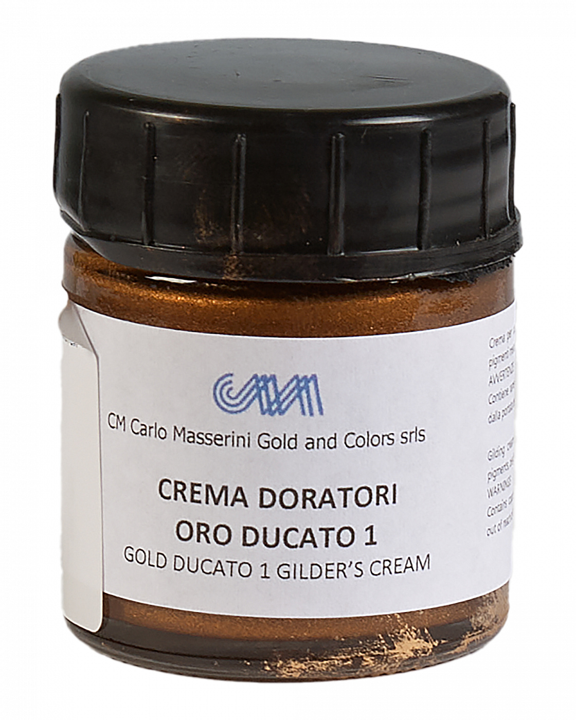 Паста бронзовая Masserini Gilding Cream 30 мл золотой дукат 1, стеклянная банка M-MCRC6030 - фото 1