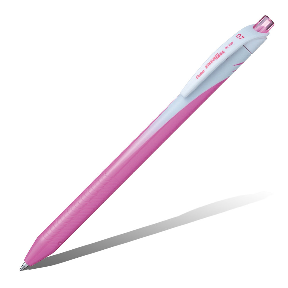 Купить Гелевая ручка автомат Pentel Energel 0, 7 мм одноразовая, розовый стержень, Япония