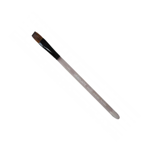 Купить Кисть синтетика + пони №1/2 плоская Daler-Rowney GRADUATE короткая ручка
