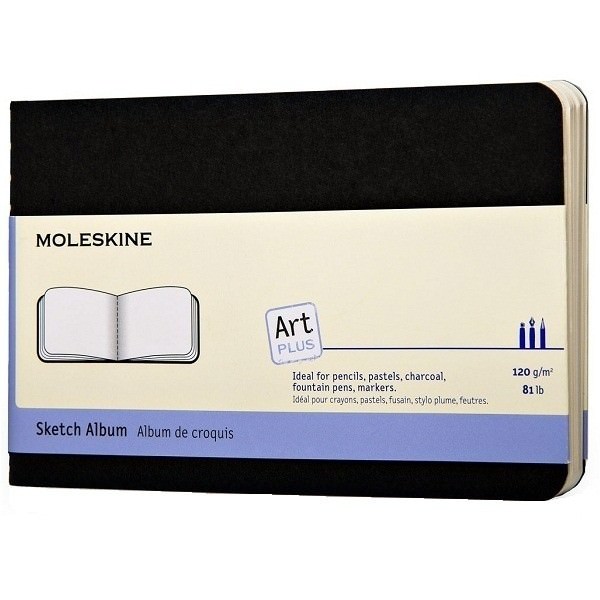 Записная книжка для рисунков Moleskine"Cahier" Pocket, обложка черная