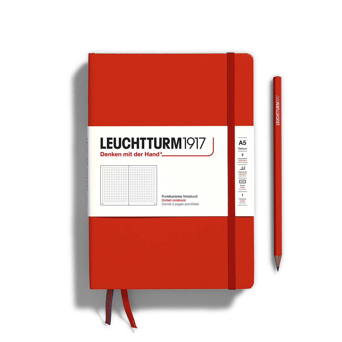 Блокнот в точку Leuchtturm1917 "Natural Colors" 14,5x21 см 125 л, твердая обложка, цвет: Рыжий лис