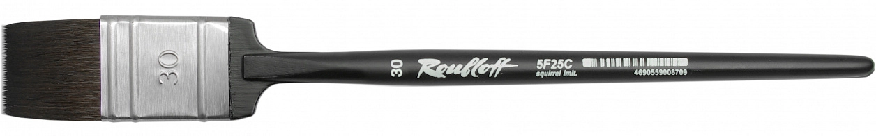 Кисть белка имитация 30 флейц Roubloff 5F25C черная матовая ручка 1008₽