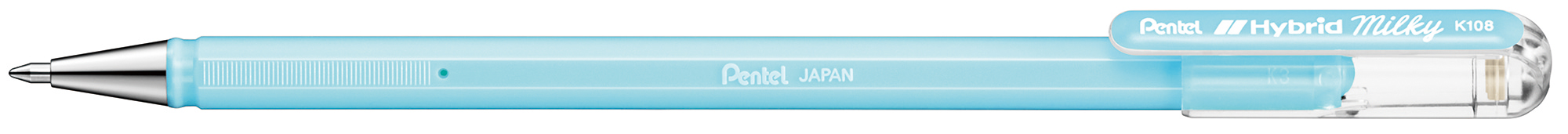 Ручка гелевая Pentel  "Hybrid Milky " 0,8 мм, стержень пастельный голубой