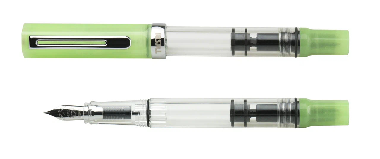 Ручка перьевая TWSBI ECO Glow, Зеленый, F ручка перьевая twsbi go прозрачный