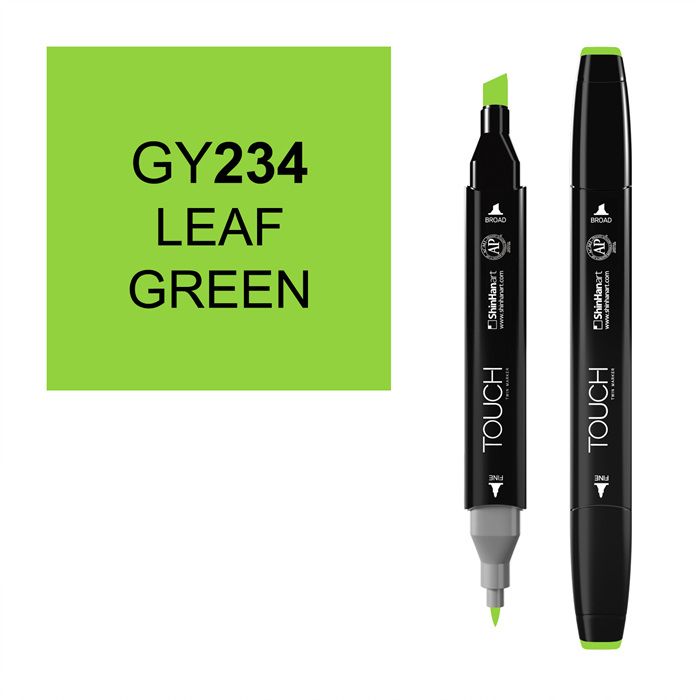 Маркер спиртовой Touch Twin цв. GY234 зелёный лист блюдо для фруктов доляна винтажный лист 27×10 5×1 5 см зелёный